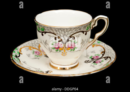 Royal Vintage tasse et soucoupe en porcelaine de Stafford Banque D'Images