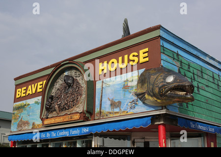 Un bâtiment de Grand Marais, Minnesota appelé 'Beaver House'. Banque D'Images