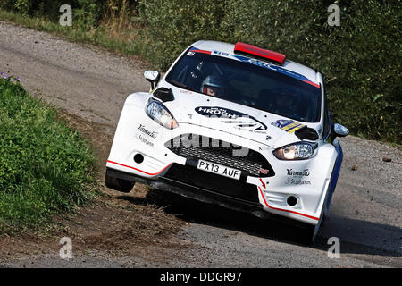 31.08.2013. Barum Czech Rally Championships, européenne. (CZE) Alpine A110- Ford Fiesta R5 Banque D'Images