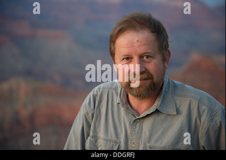 Edwin Remsberg au Grand Canyon Banque D'Images