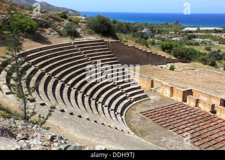 Site archéologique de Soli, Soloi, Karovostasi, le théâtre, le nord de Chypre Banque D'Images