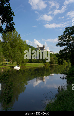 Allemagne, Rheinland-pfalz, vue d'Arnstein Abbaye de Lahn Banque D'Images