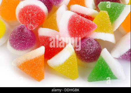 Bonbons jelly isolé sur fond blanc Banque D'Images