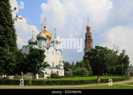 Cathédrale de Notre Dame de Smolensk et les six étages du clocher, Nowodewitschi Monastyr ou nouveau couvent Novodievitchi Banque D'Images