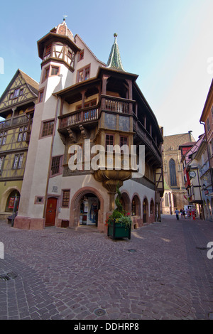 Centre ville de Colmar en Alsace France Banque D'Images