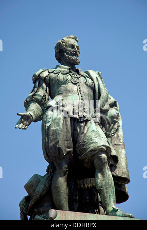 Statue de Peter Paul Rubens sur la place Groenplaats à Anvers, Belgique, Europe Banque D'Images