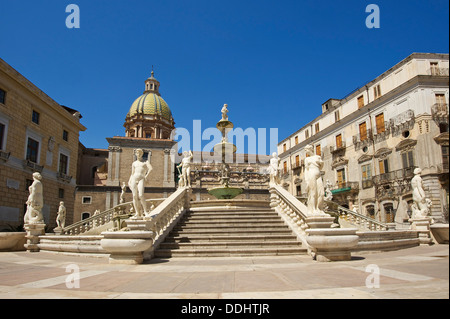 Fontana della Vergogna, la Piazza Pretoria Banque D'Images