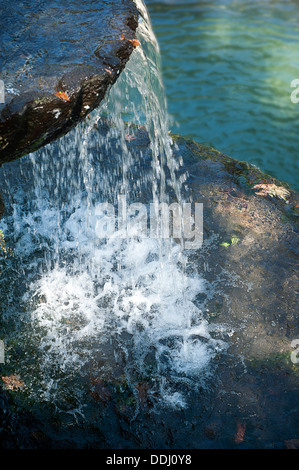 La pierre et l'eau. La Villa Lante. Bagnaia, Viterbe district. Le Latium. Italie Banque D'Images