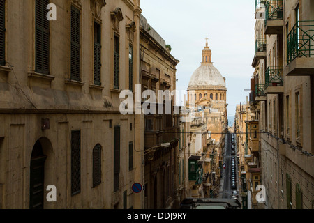 La Cathédrale St Paul, La Valette, Malte. Banque D'Images