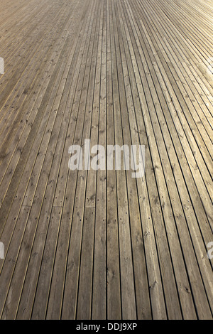 Rangées de planches en bois - Vue en perspective. Banque D'Images