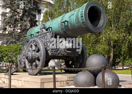 Le Tsar Cannon du Kremlin de Moscou, Russie. Banque D'Images