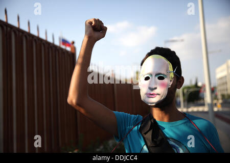 Nicosie, Chypre. 06Th Sep 2013. Des dizaines de protester contre la loi anti-gay en face de l'ambassade de Russie à Nicosie, Chypre sur Septembre 3,2013 : Yiannis Kourtoglou Crédit/Alamy Live News Banque D'Images