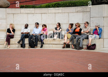 Coin des orateurs à la British Library - Speakers' Corner Trust collaboration avec la British Library dans une série de mini-débats au cours de la collection de "propagande : le pouvoir et la persuasion' exhibition Banque D'Images