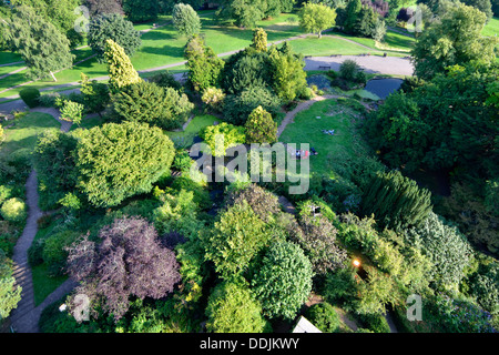 Vue aérienne Bristol England UK Tour Cabot Brandon Hill Park Banque D'Images