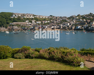 Avis de Polruan de Fowey Cornwall England UK Banque D'Images