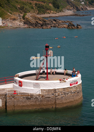 Jetée de banjo Looe Cornwall England UK Banque D'Images