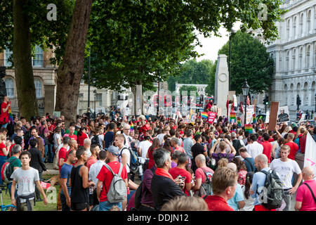 Londres, Royaume-Uni. 3 Sept, 2013. Protestation contre la lois anti-gay Crédit : Zefrog/Alamy Live News Banque D'Images