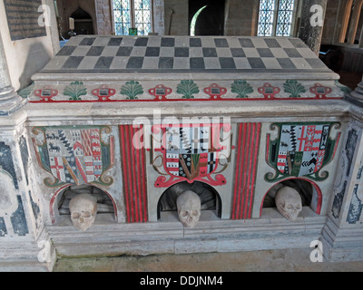 Tombe de Jean Sydenham, Brympton d'Evercy Banque D'Images