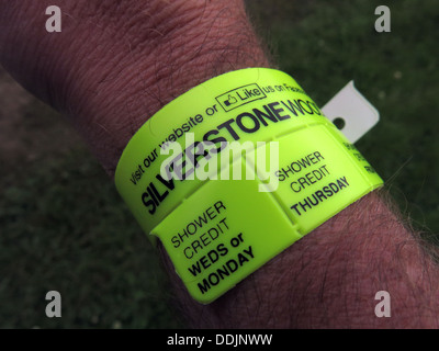 Camping de la bande jaune Juin 2013 GP Silverstone Woods England UK Banque D'Images