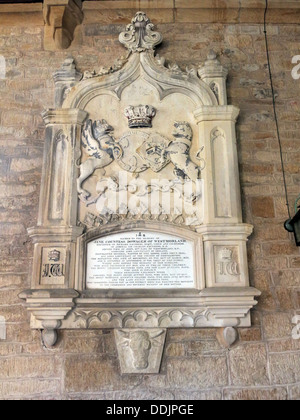 Mémorial à Jane, comtesse douairière de Westmorland ( 1857). Enterré à Aperthorpe Evercy Brympton, d', St Andrew, nef, près de Yeovil, Somerset, le sud nous Banque D'Images