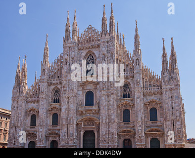 La cathédrale de Milan (Duomo di Milano, dédiée à Santa Maria Nascente). Construction à partir de 1386 jusqu'à 1965. Milan, Italie. Banque D'Images