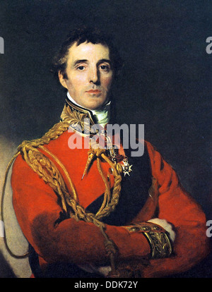 Duc de Wellington, Portrait d'Arthur Wellesley, premier duc de Wellington et le Premier Ministre du Royaume-Uni Banque D'Images