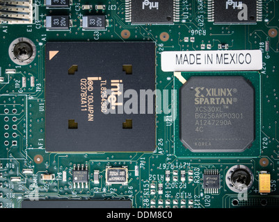 Au Mexique Circuit Board, avec puce Intel Banque D'Images