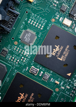 Fabriqué au Japon, puce Intel Carte circuit mémoire Flash Banque D'Images