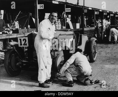 Owen Saunders-Davies et Bill Craig pendant la Double douze Race, Brooklands, Surrey, 1931. Artiste : Inconnu Banque D'Images