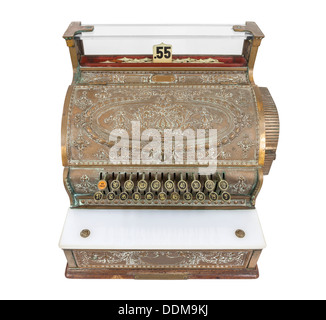 Vintage caisse isolée avec chemin de détourage. Banque D'Images