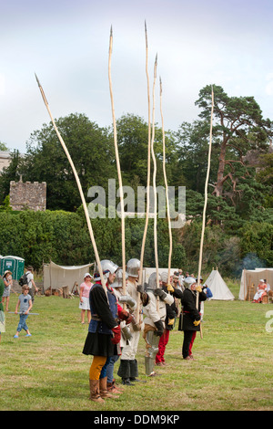 Le "Berkeley' escarmouche de reconstitutions médiévales au château de Berkeley près de Gloucester où le 500e anniversaire de la bataille de F Banque D'Images