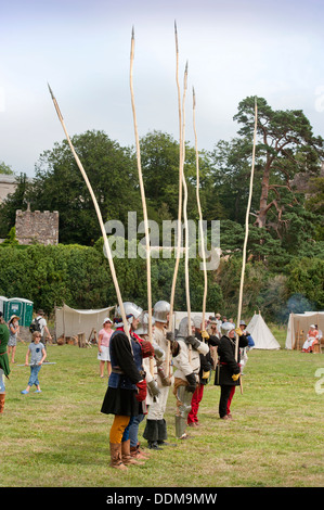 Le "Berkeley' escarmouche de reconstitutions médiévales au château de Berkeley près de Gloucester où le 500e anniversaire de la bataille de F Banque D'Images