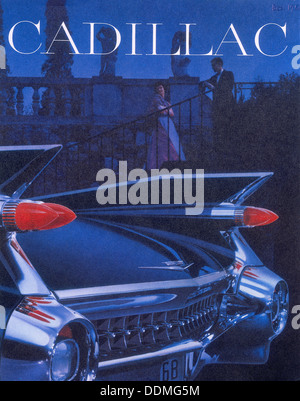 Affiche annonçant une Cadillac, 1959. Artiste : Inconnu Banque D'Images