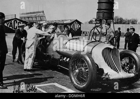 John Cobb dans sa Napier-Railton, 1933. Artiste : Inconnu Banque D'Images