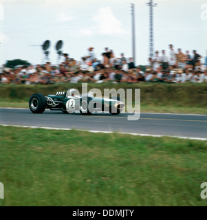 Jack Brabham BT19 de course une Brabham-Repco, Grand Prix de France, Reims, France, 1966. Artiste : Inconnu Banque D'Images