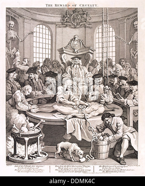 "La récompense de la cruauté', à partir de tôles IV Les quatre étapes de la cruauté, 1751. Artiste : Anon Banque D'Images