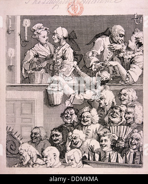 "L'auditoire de rire', 1733. Artiste : William Hogarth Banque D'Images