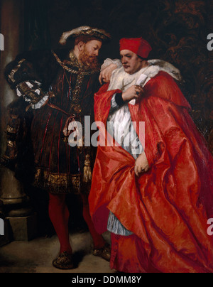 'Ego et Rex Meus', 1888 ; Le Roi Henry VIII et le Cardinal Wolsey. Artiste : Sir John Gilbert Banque D'Images