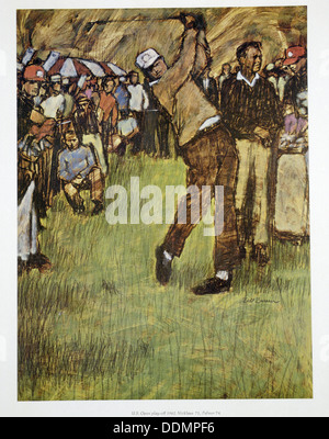 Jack Nicklaus, remportant son premier US Open, 1962. Artiste : Inconnu Banque D'Images