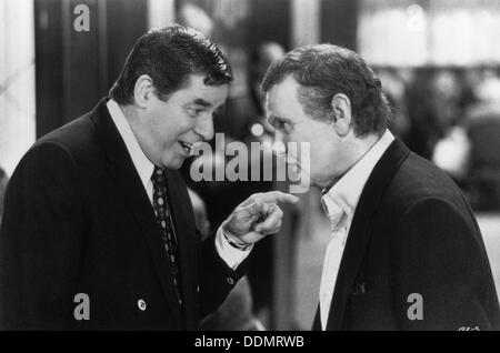 Billy Crystal (1947- ) et de Jerry Lewis (1926- ), les acteurs américains, 1992. Artiste : Inconnu Banque D'Images