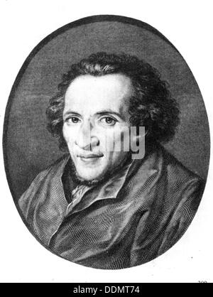 Moïse Mendelssohn (1729-1786), philosophe allemand. Artiste : Inconnu Banque D'Images
