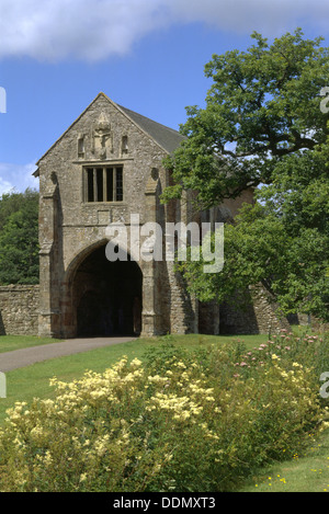 Gatehouse, Abbaye de Cleeve, Somerset, 1999. Artiste : J Bailey Banque D'Images