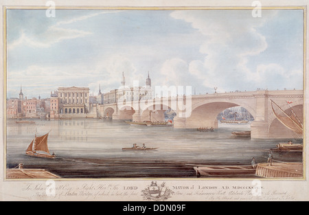 Le Pont de Londres (nouveau), Londres, c1835. Artiste : G Yates Banque D'Images