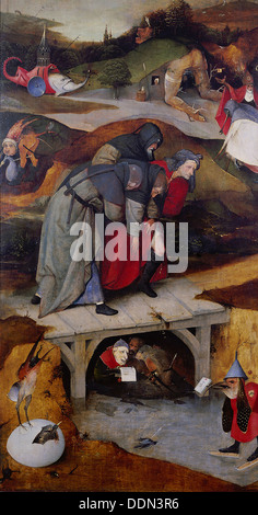 La Tentation de Saint Antoine (Détail de l'aile gauche d'un triptyque), entre 1495 et 1515. Artiste : Bosch, Hieronymus (ch. 1450-1516) Banque D'Images