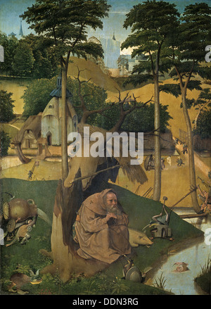 La Tentation de Saint Antoine, c. 1490. Artiste : Bosch, Hieronymus (ch. 1450-1516) Banque D'Images