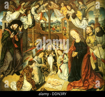 L'Adoration des bergers, c. 1500. Artiste : Combats, Aelbrecht (1451/54-1549) Banque D'Images