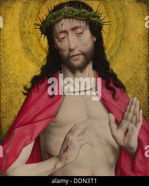 Le Christ couronné d'épines, ca 1470. Artiste : Combats, Dirk (1410/20-1475) Banque D'Images