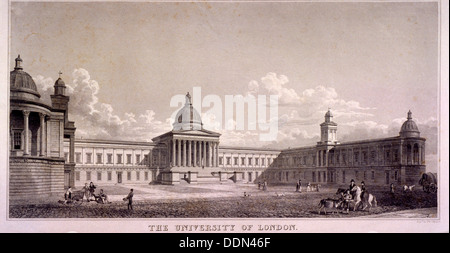 L'Université de Londres, Gower Street, St Pancras, London, c1835. Artiste : Thomas Higham Banque D'Images