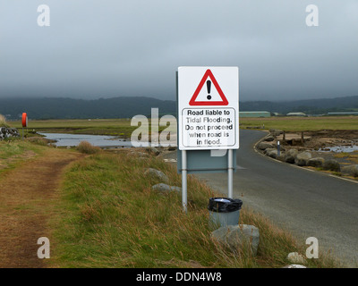 Panneau d'avertissement d'inondation UK Banque D'Images