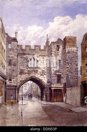 St John's Gate, Clerkenwell, Londres, 1884. Artiste : John Crowther Banque D'Images